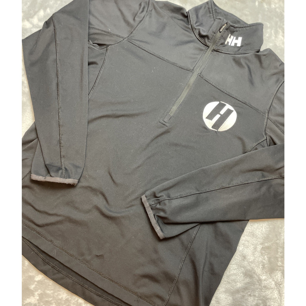 Helly Hansen Heavenly Pullover Mens M Black 1/4 Zip Embroidered Performance Ski‎